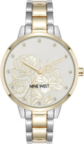 Nine West Women's Floral Dial Bracelet Watch - Lightweight Style