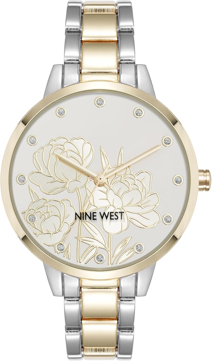 Nine West Women's Floral Dial Bracelet Watch for Elegant Style