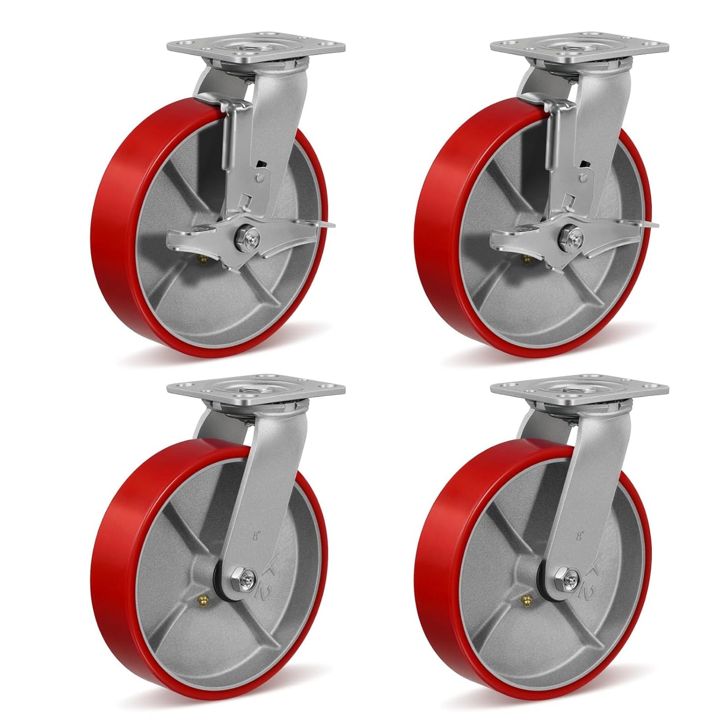 8in X 2in Heavy Duty Casters for Industrial Use with High Capacity