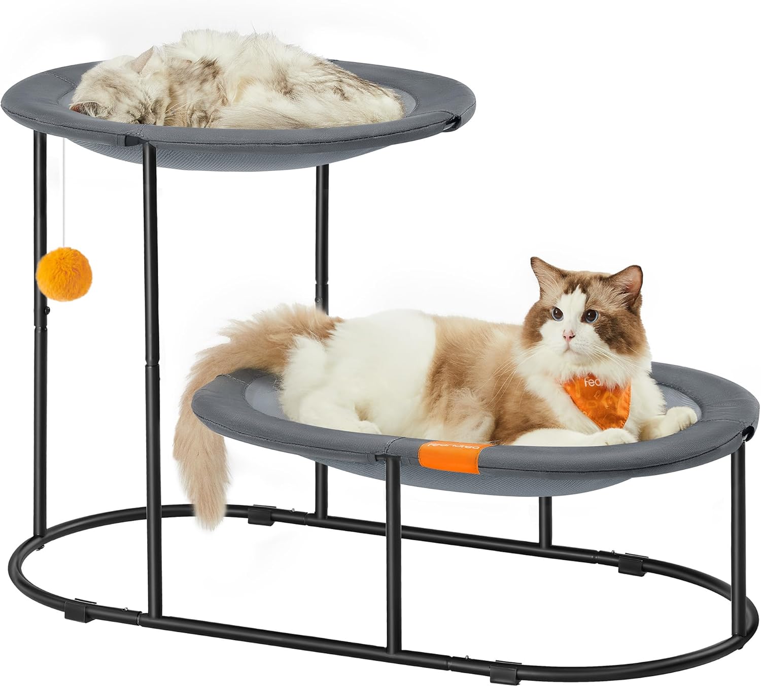 Feandrea 2-Tier Elevated Cat Hammock Bed for Multi-Cat Homes