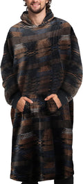 Mad Dog Men's Sherpa Fleece Wearable Blanket Hoodie - Knee-Length
