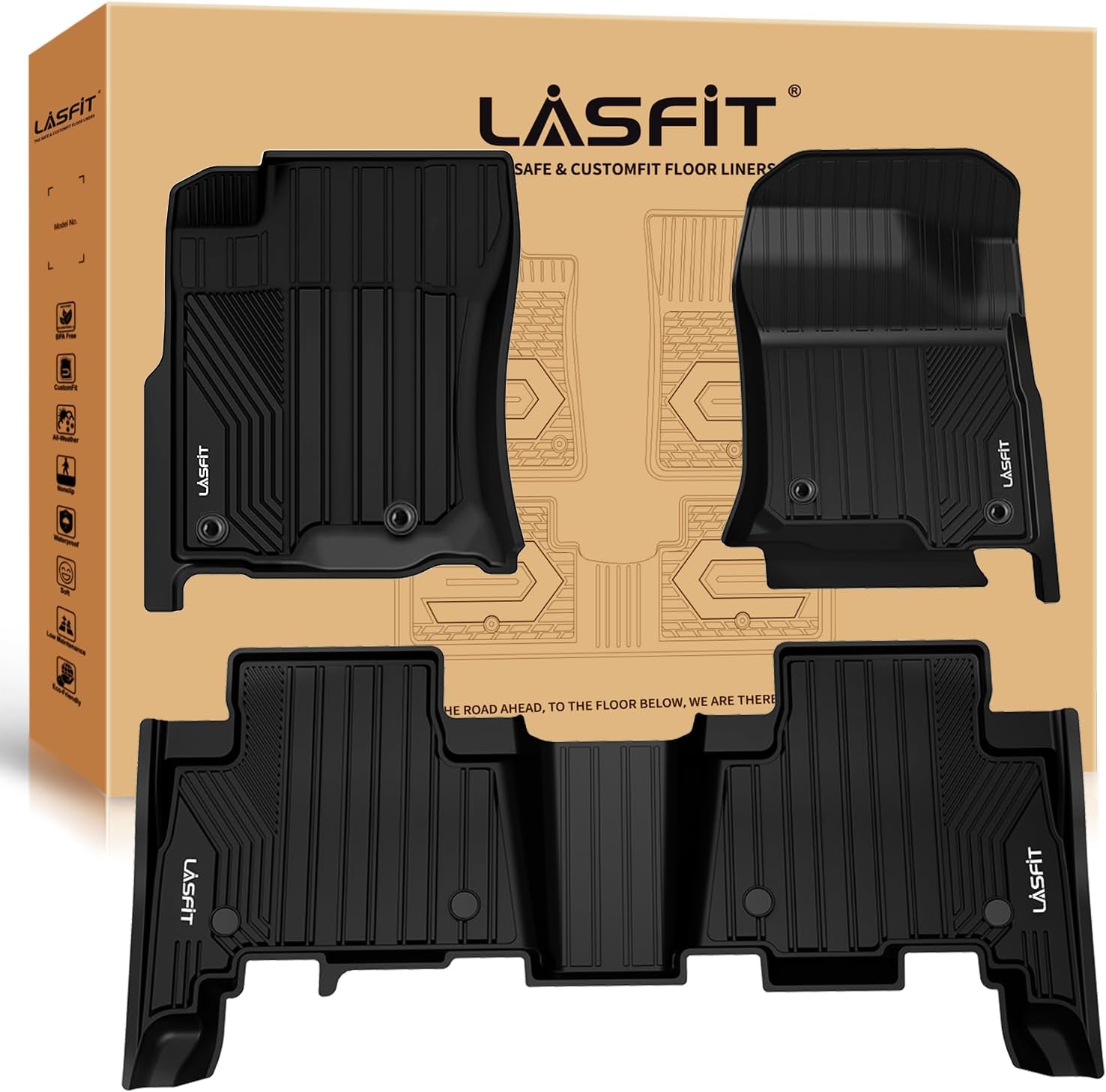 LASFIT Floor Mats for Toyota 4Runner & Lexus GX460 - All Weather