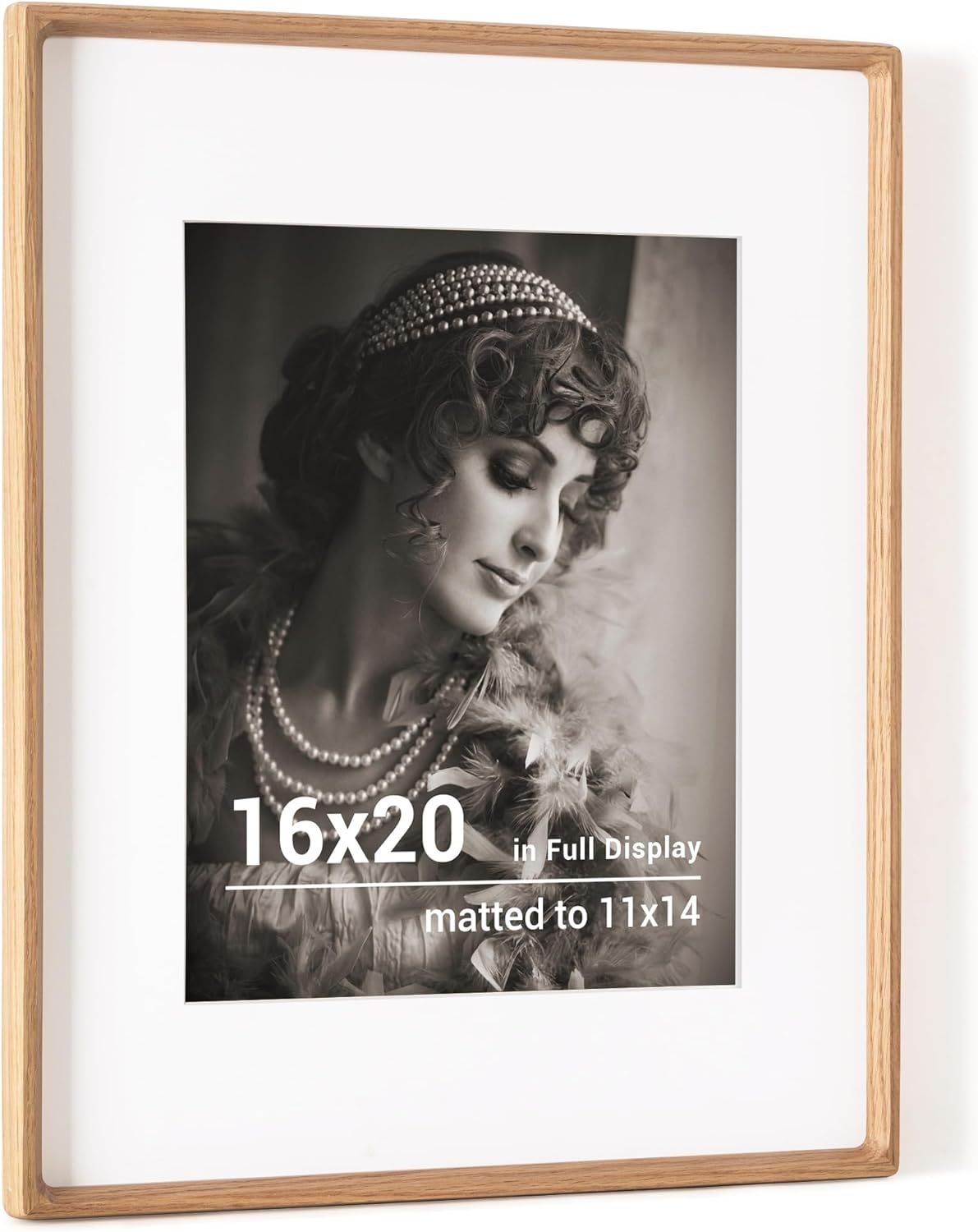 16x20 Picture Frame with USA-Sourced Oak Wood for Photos