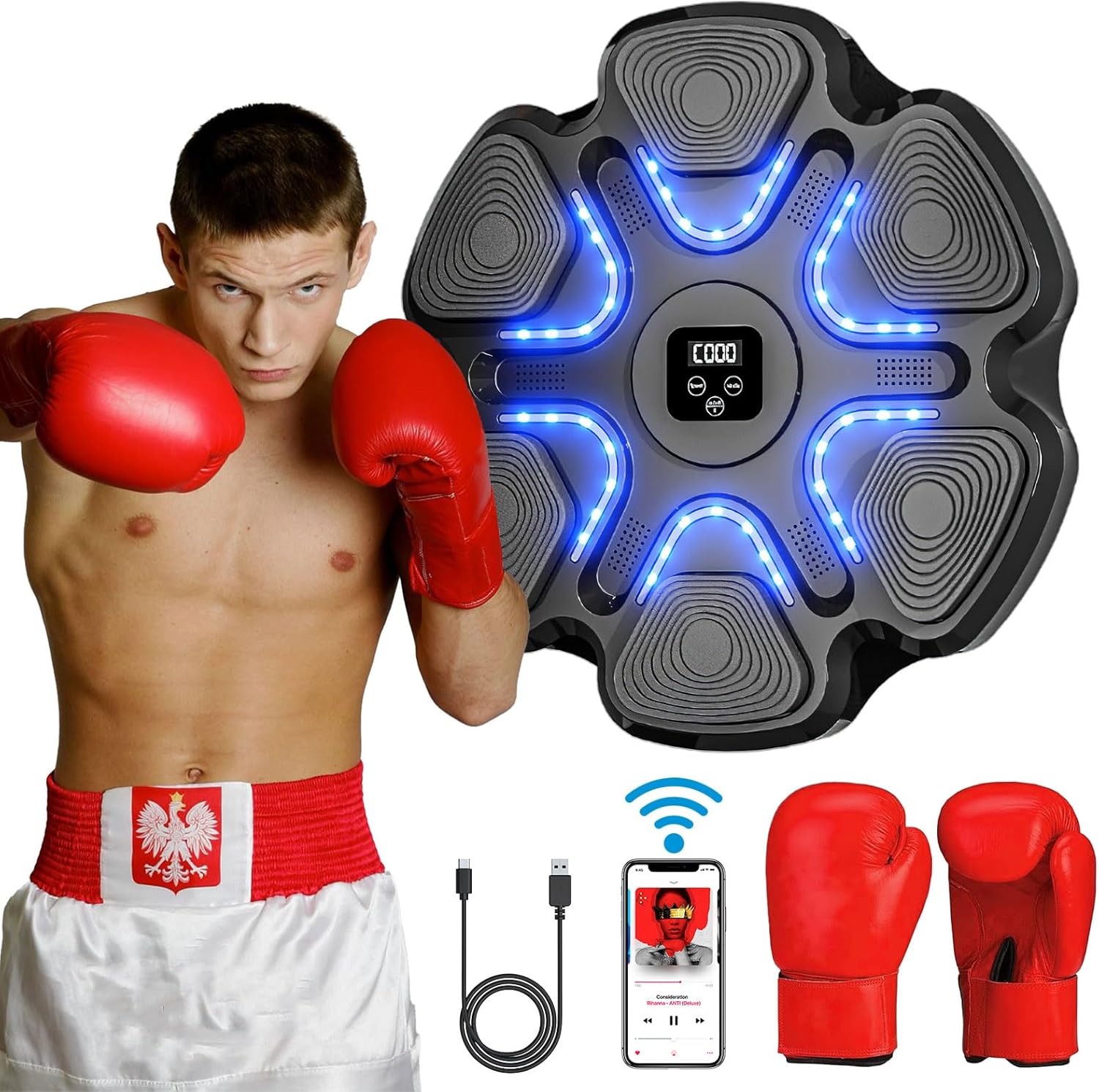 Wall Mounted Bluetooth Boxing Machine - Ultimate Home Workout