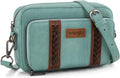 Wrangler Crossbody Bag for Women - Small Multi Pocket Shoulder Purse
