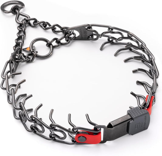 Herm Sprenger Black Stainless Steel Dog Collar for Effective Training