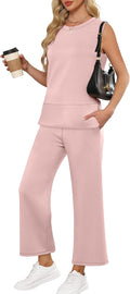ANRABESS Women's 2 Piece Outfits Summer Travel Lounge Set - Versatile