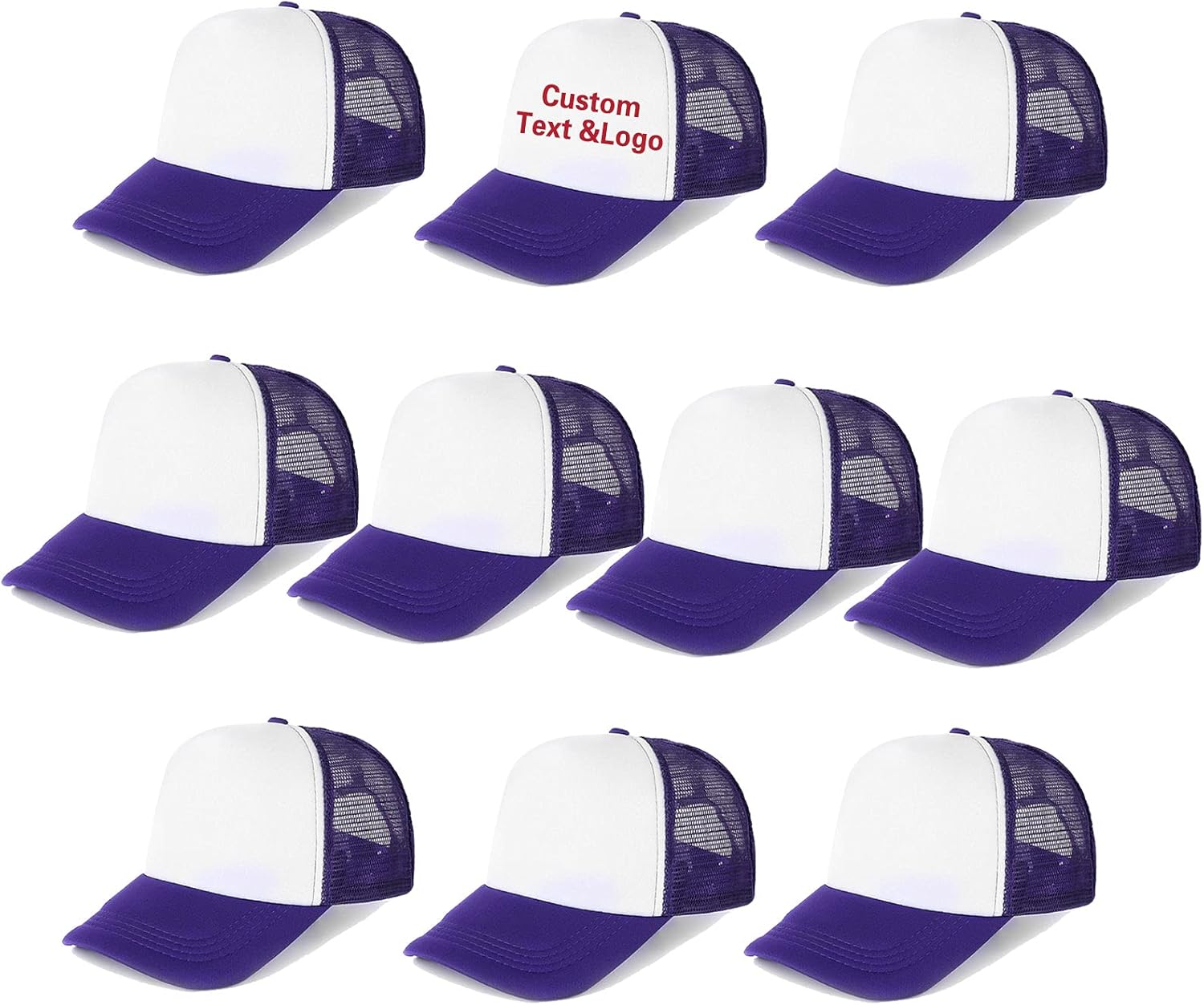 Ultrafun 10 Pack Trucker Hats for Men and Women - Adjustable Caps