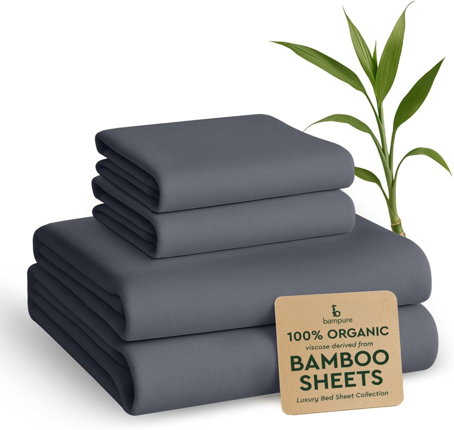 BAMPURE Luxury King Sheet Set - 100% Viscose Bamboo Softness