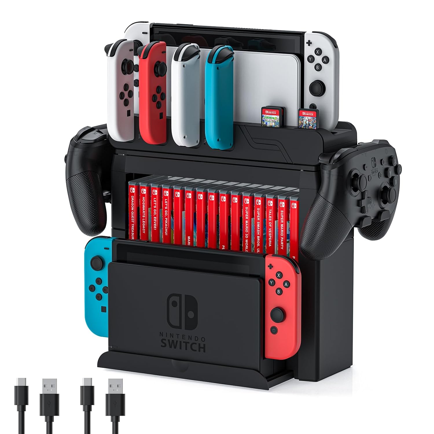 Switch Game Storage and Controller Charger for Nintendo Switch