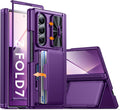 Samsung Galaxy Z Fold 7 Case Wallet RFID - Full Body Shockproof Purple