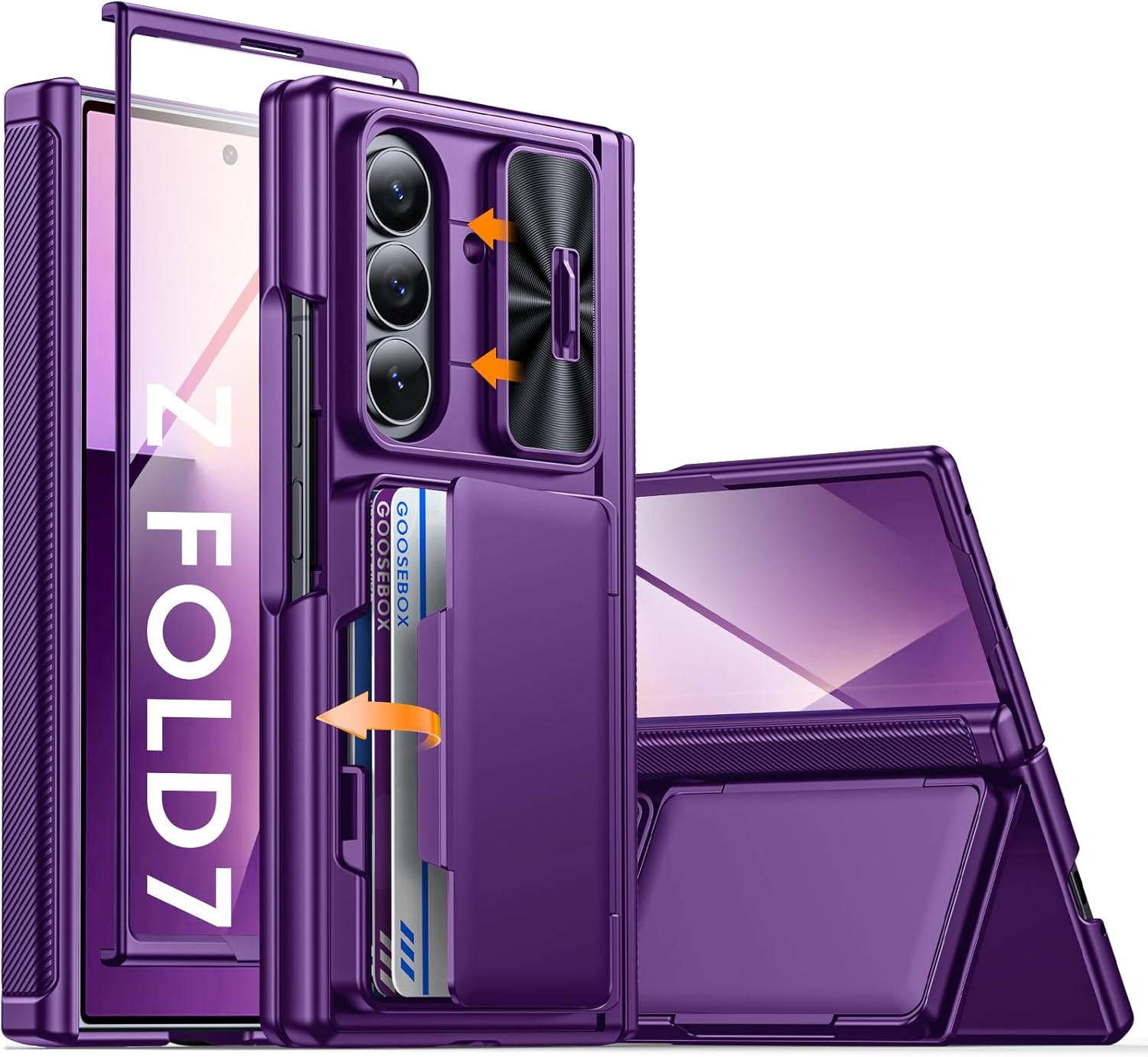 Samsung Galaxy Z Fold 7 Case Wallet RFID with Kickstand Feature