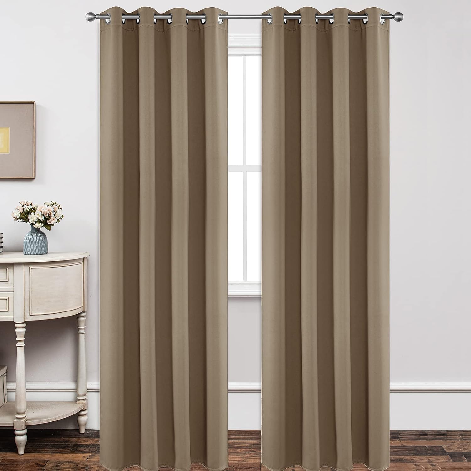 Joydeco Blackout Curtains 108 Inch Length for Living Room