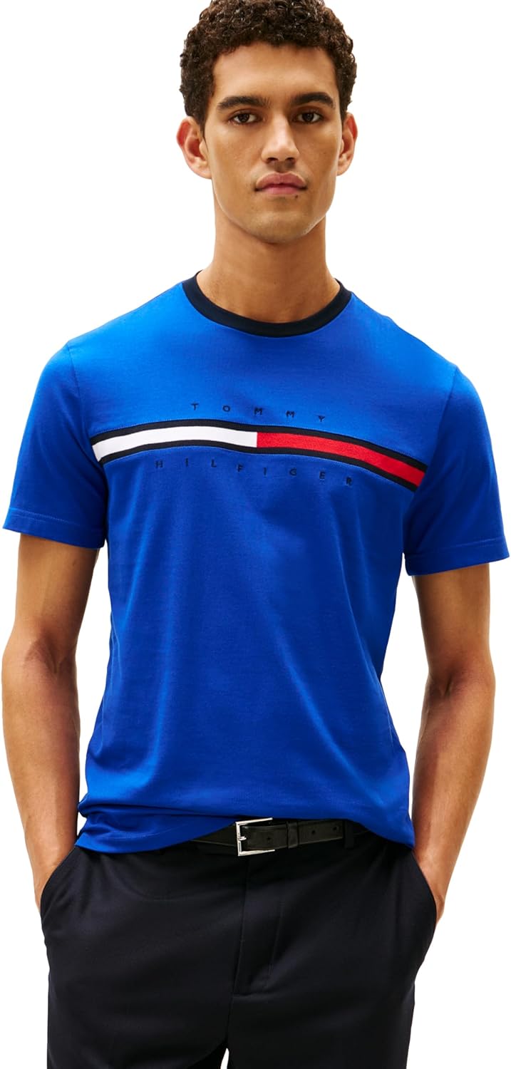 Tommy Hilfiger Men's Short Sleeve Signature Stripe T-shirt