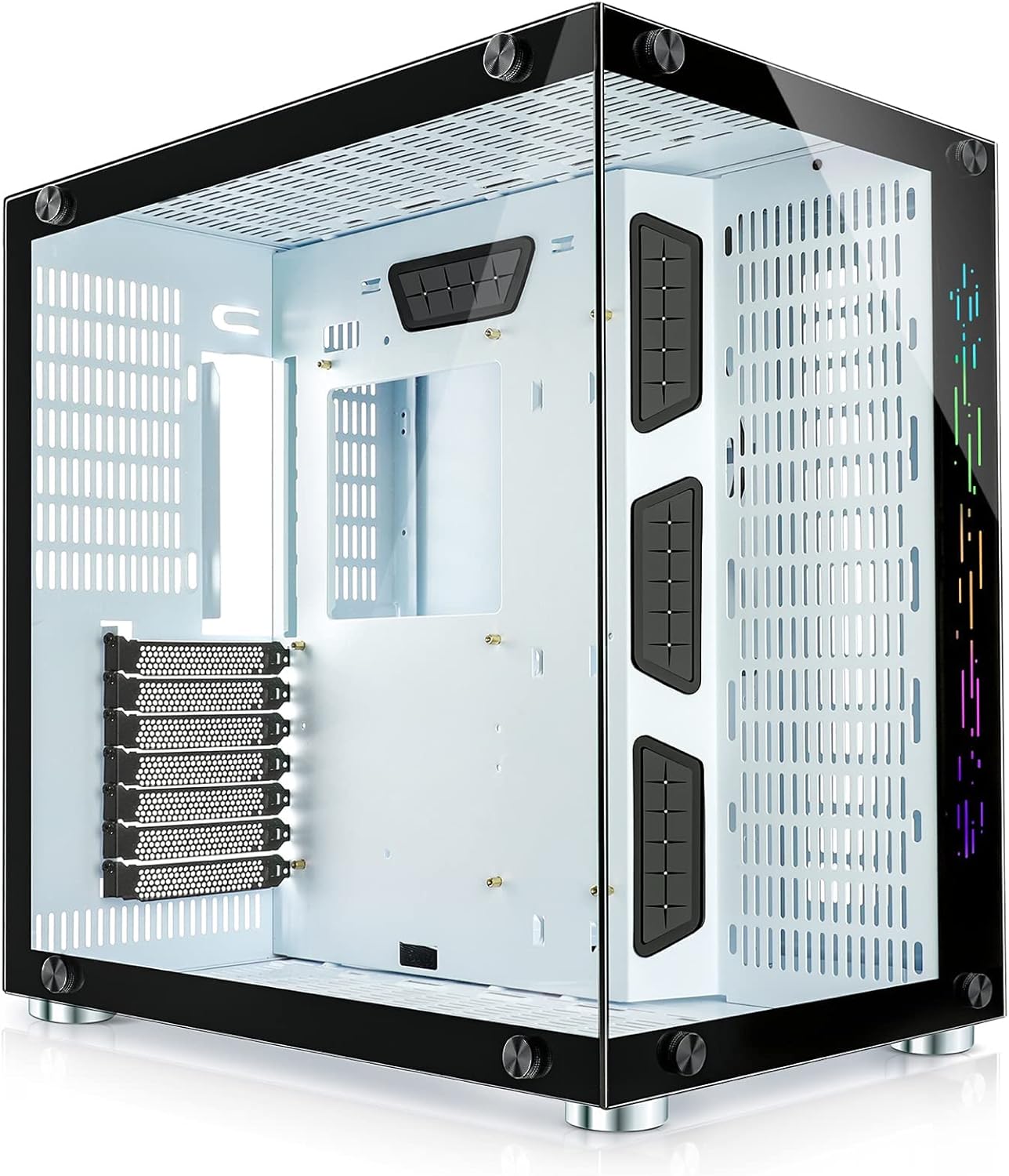 GIM ATX Gaming PC Case with Tempered Glass and RGB Strip