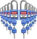TRADESAFE Lockout Tagout Locks Set - 10 Blue Keyed Alike Padlocks