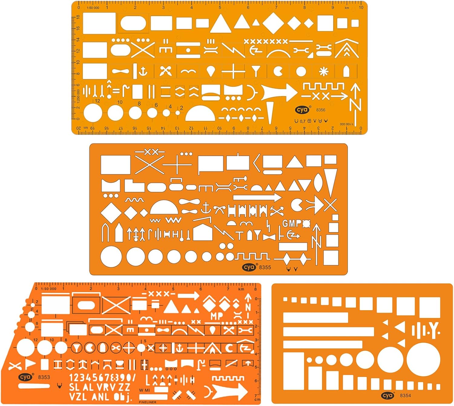 CYA Military Map Marking Template Stencil Set for Precision Use