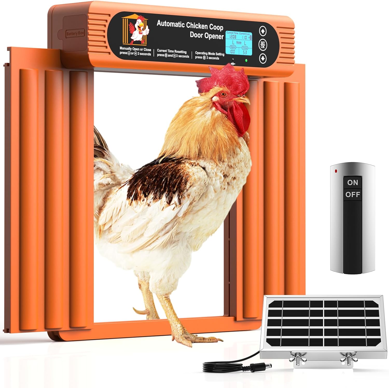 Automatic Chicken Coop Door with Solar Power and Remote Control