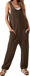 WIHOLL Womens Casual Loose Knit Jumpsuits for Comfort and Style