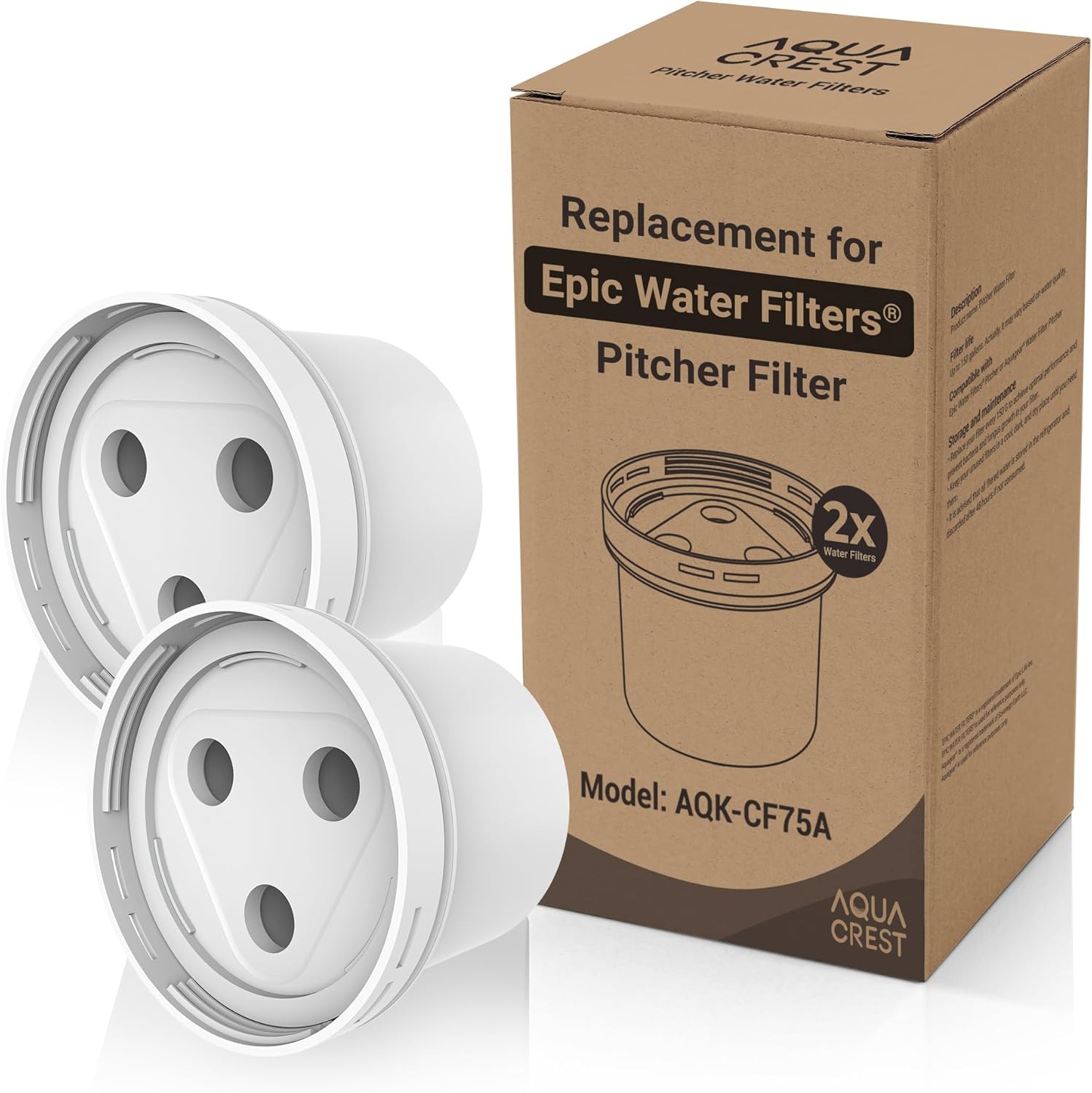 2 Pack Filter Replacement for Epic Water Filters Pitchers