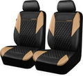 CAR PASS Quilting Leather Front Seat Covers - Waterproof Luxury Fit