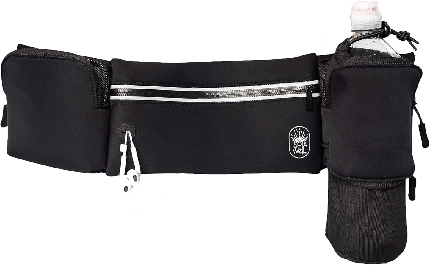 Running Belt with Water Bottle Holder for Jogging and Hiking