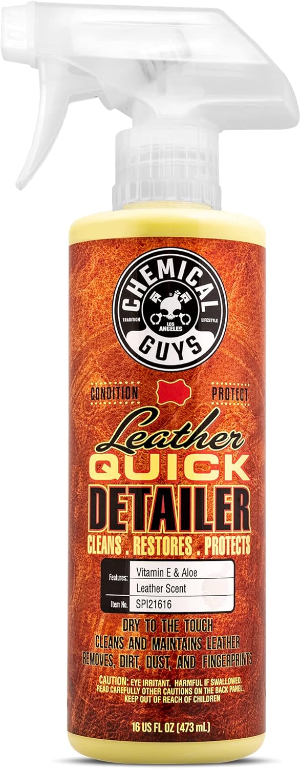 Chemical Guys Leather Quick Detailer - 16 oz - Versatile for Car Interiors & More