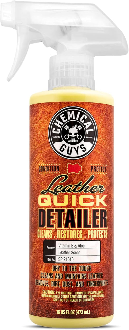 Chemical Guys Leather Quick Detailer - 16 oz - Versatile for Car Interiors & More