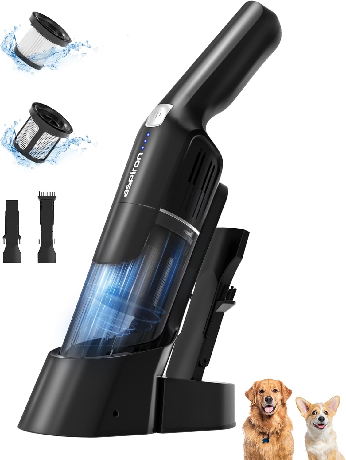 15KPA Power: Aspiron Cordless Car Vacuum