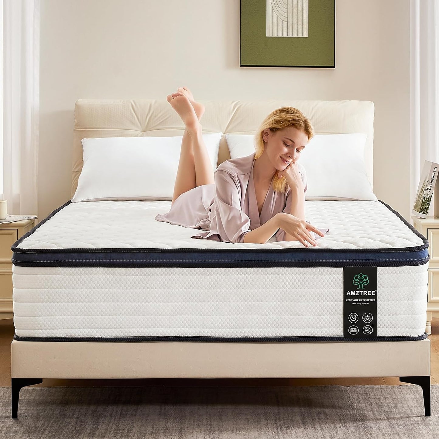 Full Size Mattress 12 Inch Memory Foam & Pocket Coils Springs
