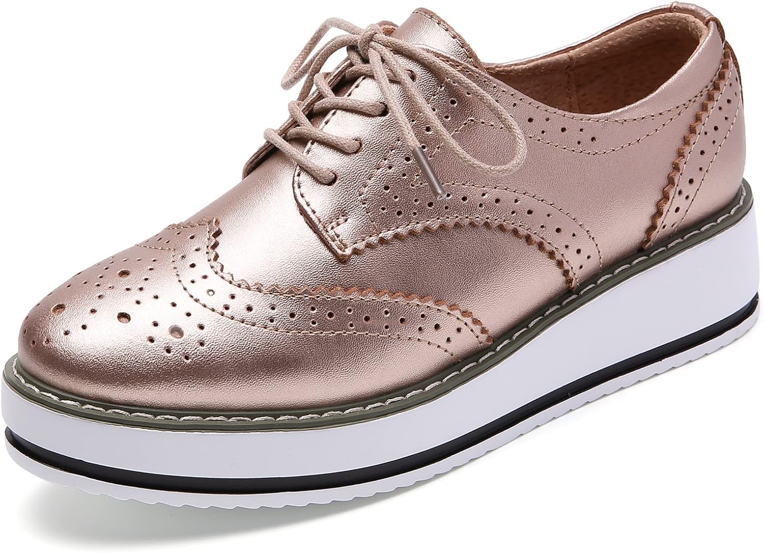 DADAWEN Women's Platform Lace-Up Wingtips Oxfords Shoe Review