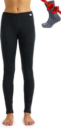 Merino Wool Base Layer Women Pants - Warm, Soft Thermal Leggings