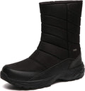 SILENTCARE Mens Winter Mid-Calf Snow Boot Fur Warm Waterproof Slip On