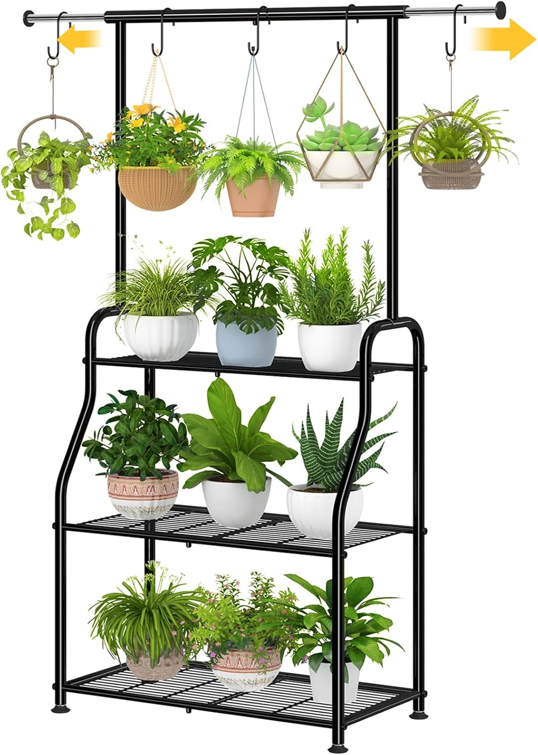 Heavy Duty Metal 3 Tiered Plant Stand for Indoor and Outdoor Use
