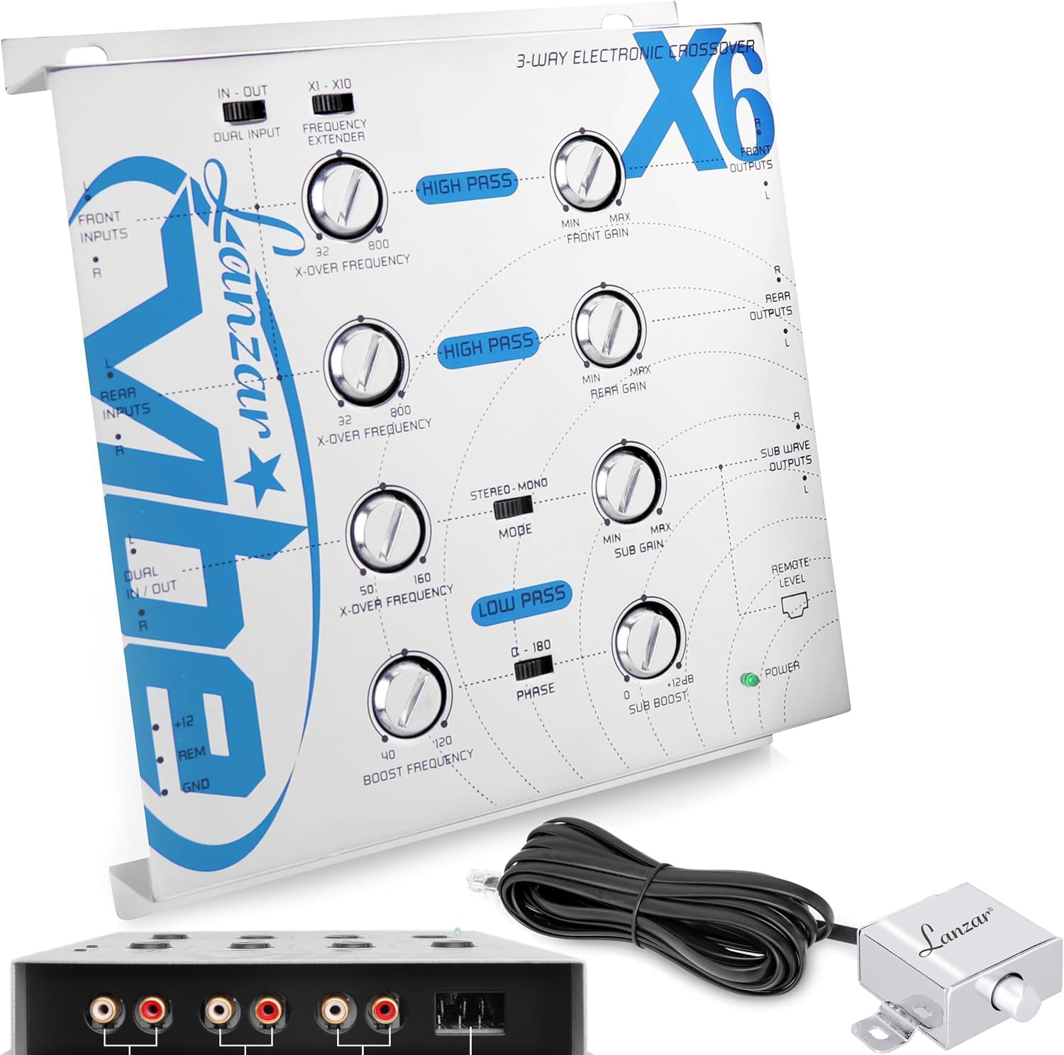 Lanzar Vibe Upgraded 3-Way Electronic Audio Crossover Network