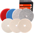 Buffing Polishing Pads 7Pc 6.5 in Face Kit - Foam, Wool & Microfiber