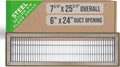 Return Air Floor Grille 6x24 / 24x6 - Heavy Duty Walkable Vent Cover
