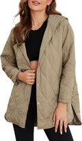 EVALESS Long Quilted Jacket for Women 2025 - Lightweight Warm Casual