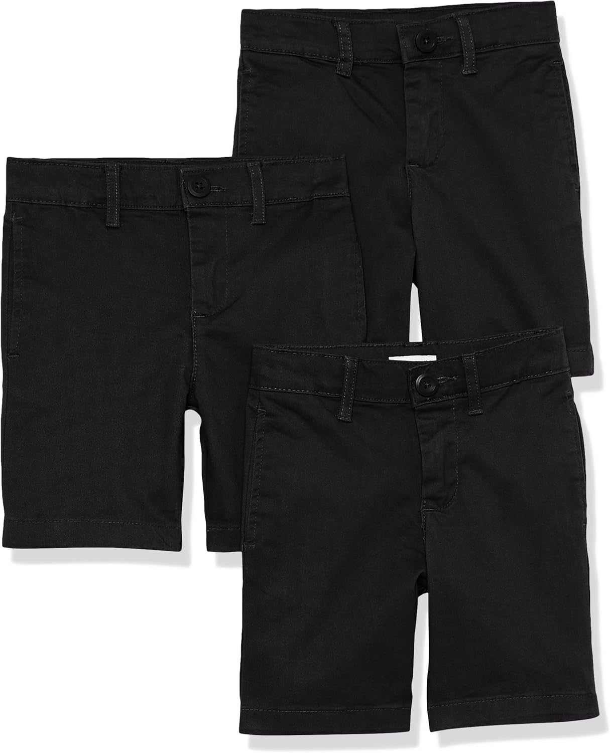 Boys and Toddlers' Uniform Woven Flat-Front Shorts Pack of 3