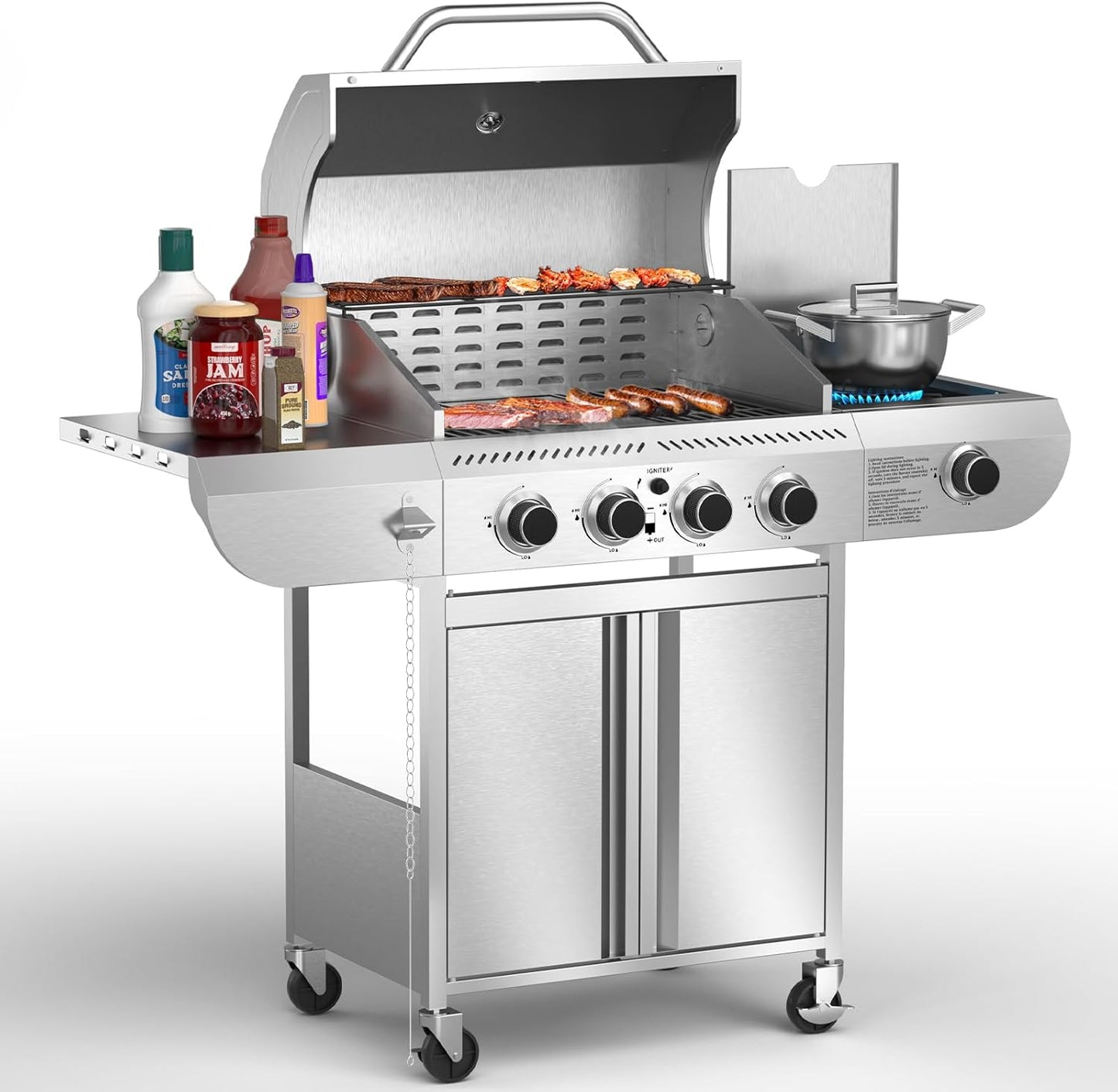 G41 Pro Gas Grill - Heavy-Duty Stainless Steel BBQ Grill