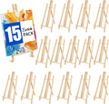 17 in Tabletop Easels 15pcs - Compact Desktop Painting Stands