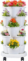 5 Tier Vertical Garden Planter White - Space-Saving Self-Watering