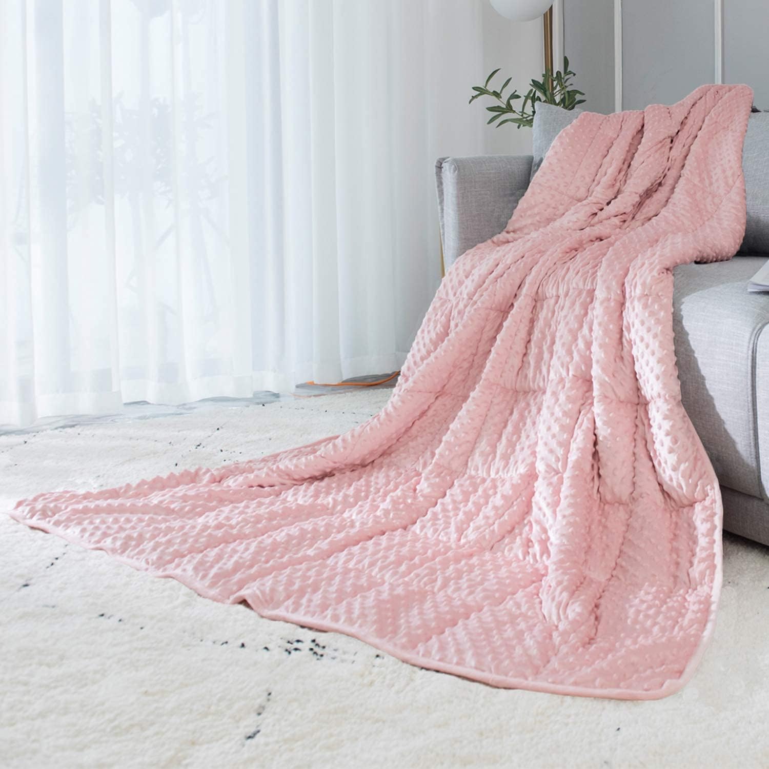 ALANSMA Reversible Weighted Blanket for All Season Comfort