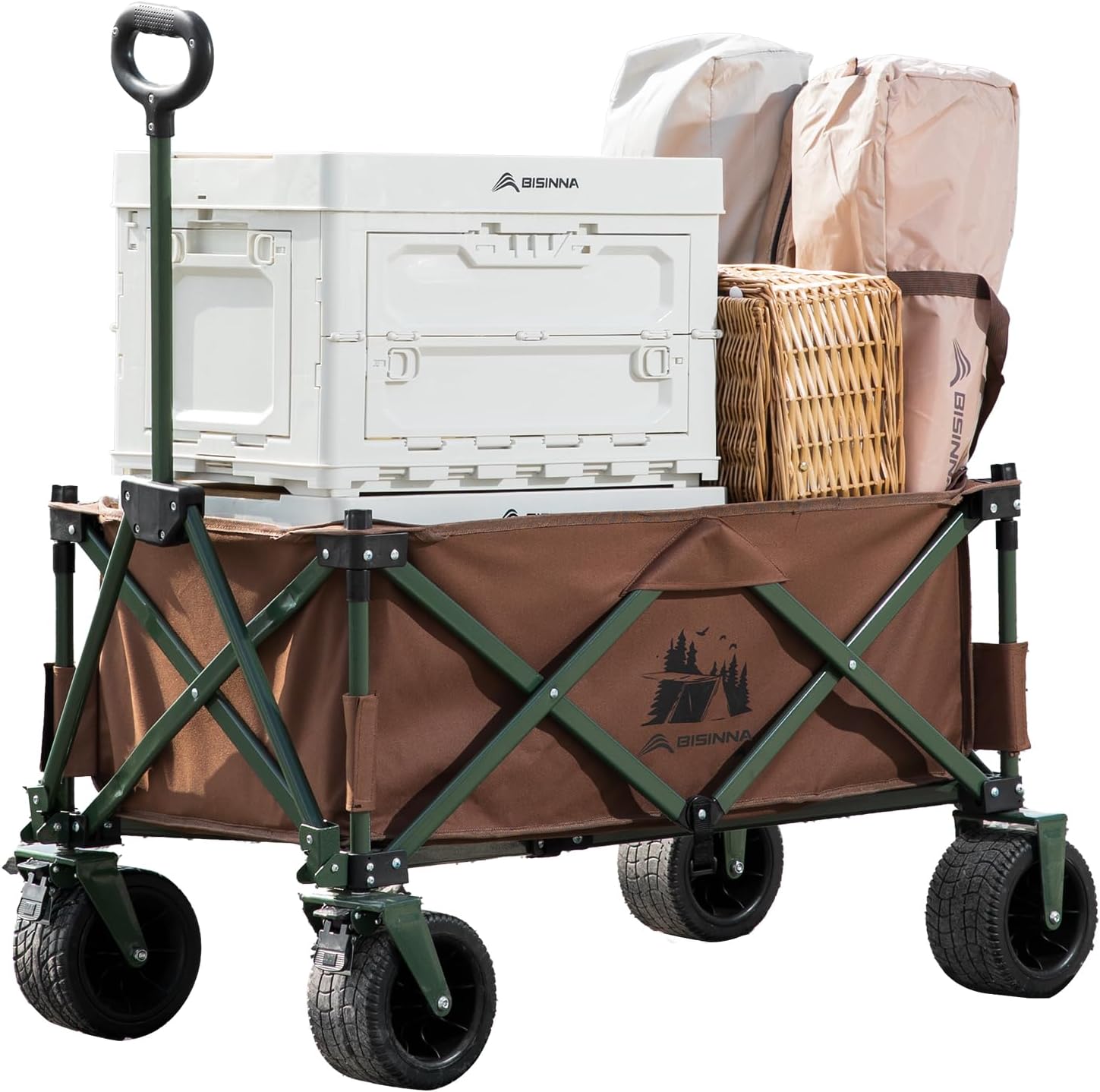 BISINNA Heavy Duty Folding Wagon - Ultimate Outdoor Utility