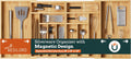 Silverware Organizer Large Magnetic Expandable Bamboo Tray