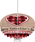 Vintage Heart Print Waterproof Round Tablecloth