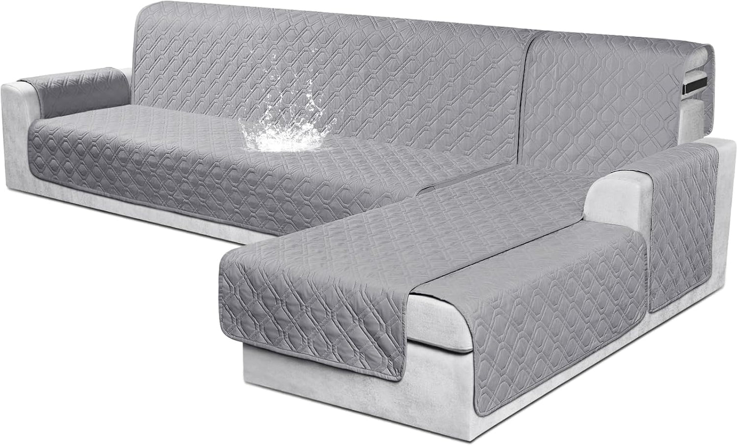 VANSOFY Waterproof L Shaped Sofa Slipcover for Pets and Kids