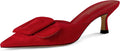 Cozy Kitten Heel Mule Slippers for Women by Fericzot