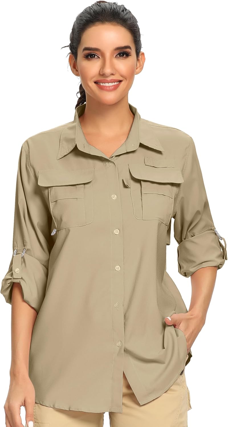 Women's UPF 50+ UV Sun Protection Long Sleeve Outdoor Shirt