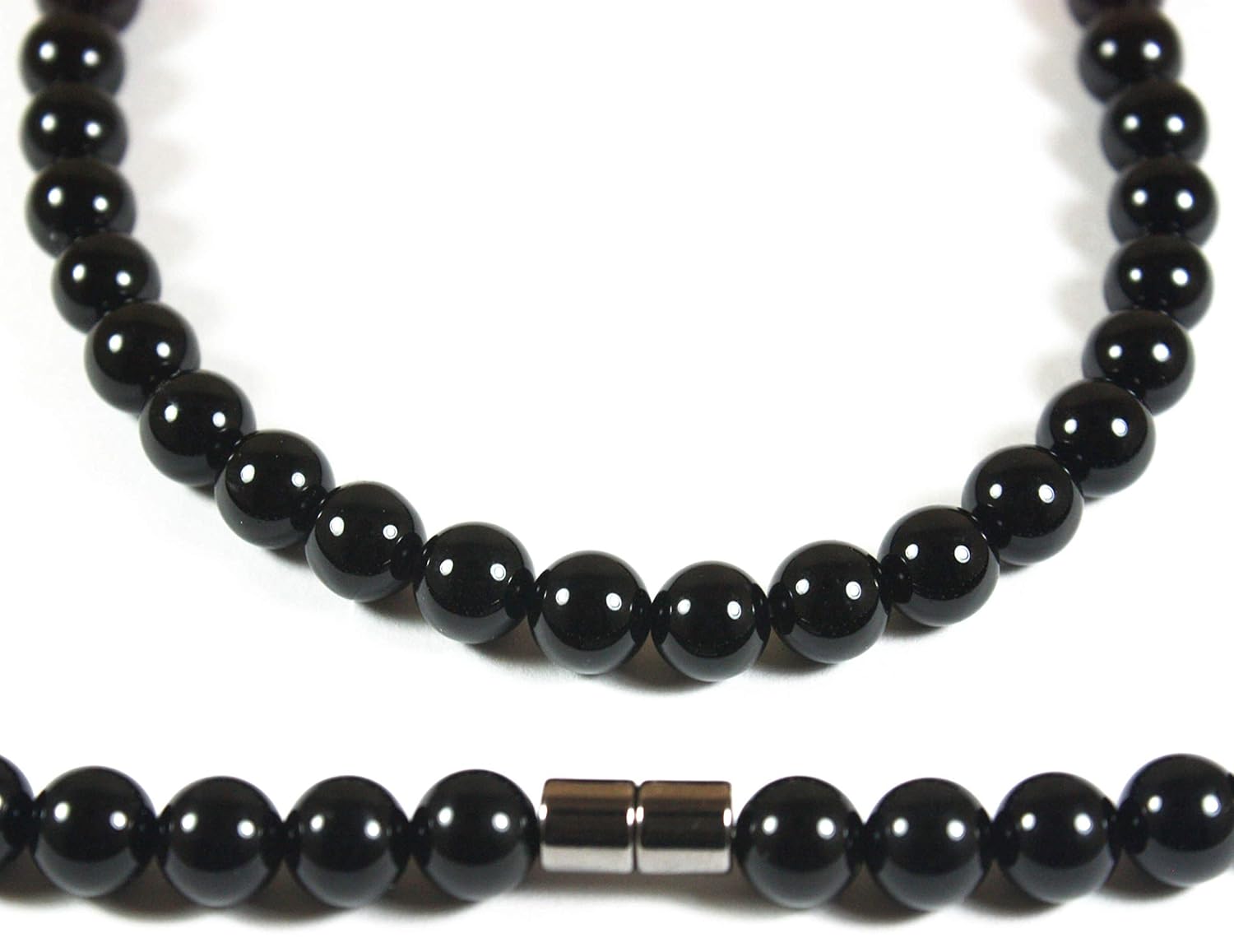 Handmade Black Onyx Crystal Necklace for Men and Women Gift